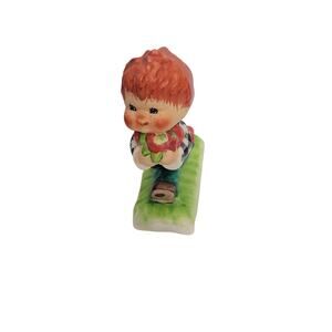 Vintage Goebel Redheads Figurine The Forbidden Fruit # BYJ 20 1958 1525-1TClo